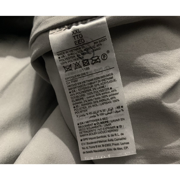 Old Navy Peacoat Womens Gray Soft Brushed Notch Lapel Double Breasted Size XXL - Picture 5 of 9